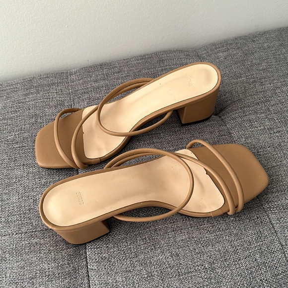 Strappy Tan Mule Sandal - Picture 3 of 3
